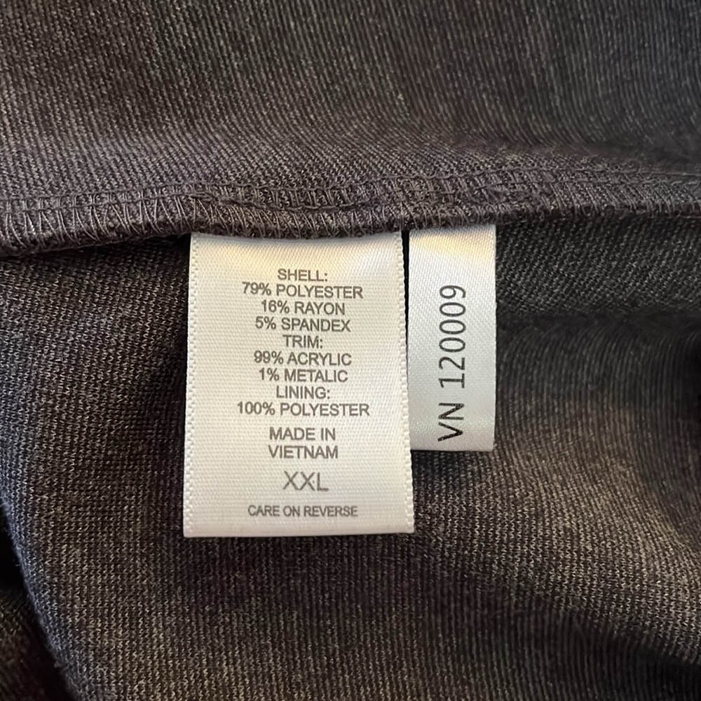 7th Avenue NY Co.Black,Gray, Gold.White & metallic Sleeveless Tweed Top Size XXL - Picture 8 of 12